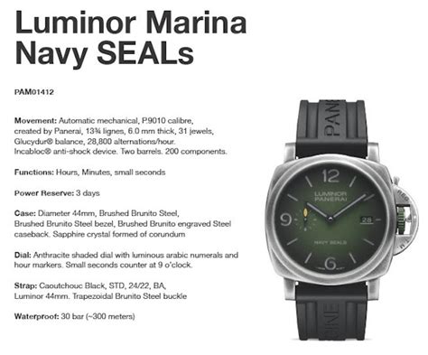 Luminor Marina Navy Seals .